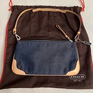COACH Denim and Vachetta Leather Handbag